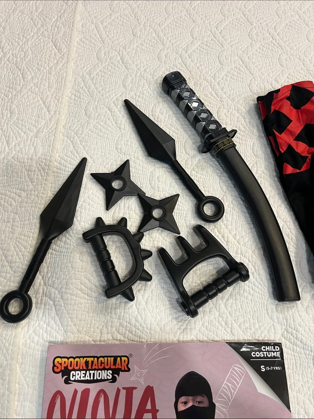 Kids Ninja Costume - Black & Red